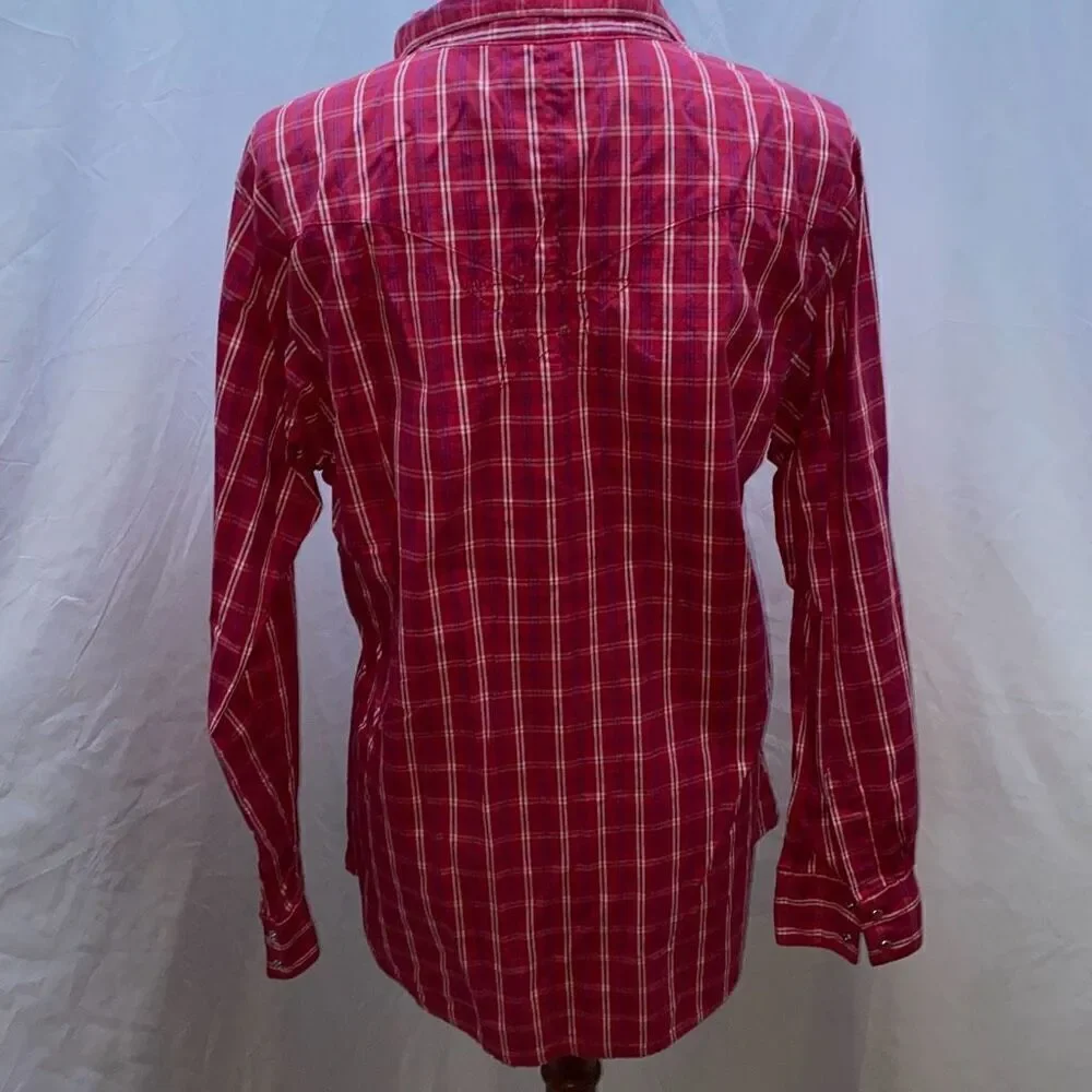 Wrangler National Patriot Red/White/Blue stars button pearl snap shirt - Picture 3 of 10
